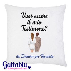 Federa Vuoi essere il mio Testimone? PERSONALIZZATA CON I VOSTRI NOMI! Sposa e testimone uomo!