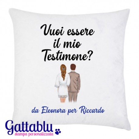 Federa Vuoi essere il mio Testimone? PERSONALIZZATA CON I VOSTRI NOMI!  Sposa e testimone uomo!