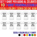Pacchetto 10 t-shirt Addio al Celibato con stampa PERSONALIZZABILE COME DESIDERI!