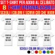 Pacchetto 8 t-shirt Addio al Celibato con stampa PERSONALIZZABILE COME DESIDERI!