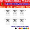 Pacchetto 6 t-shirt Addio al Celibato con stampa PERSONALIZZABILE COME DESIDERI!