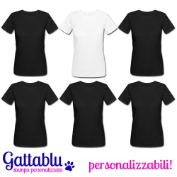 Pacchetto 6 t-shirt Addio al Nubilato CON STAMPA PERSONALIZZABILE bianca + 5 nere, sposa e amiche!