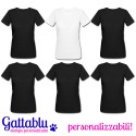Pacchetto 6 t-shirt Addio al Nubilato CON STAMPA PERSONALIZZABILE bianca + 5 nere, sposa e amiche!