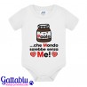 Body pagliaccetto bebè bimbo e bimba Che mondo sarebbe senza me! PERSONALIZZATO CON IL NOME! Barattolo di cioccolato kawaii!