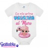Body bimba La mia prima vacanza al mare! Bimba con salvagente fenicottero! Idea regalo prima estate!