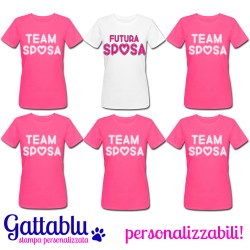 Pacchetto 6 t-shirt Addio al Nubilato Futura Sposa e Team Sposa, per sposa ed amiche!