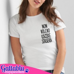 T-shirt donna Antisocial: non volevo uscire stasera! Divertente idea regalo anti social!
