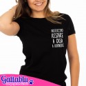 T-shirt donna Antisocial: preferivo restare a casa a dormire! Divertente idea regalo anti social! (Nera)