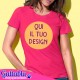 T-shirt donna CON STAMPA PERSONALIZZABILE, stampa il tuo logo o il tuo design! Colore fucsia.