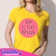 T-shirt donna CON STAMPA PERSONALIZZABILE, stampa il tuo logo o il tuo design! Colore giallo.
