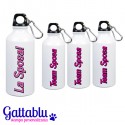 Kit x 4 borracce termiche La Sposa + 3 Team Sposa! Idea regalo per festa di Addio al Nubilato, sposa e amiche!