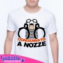 T-shirt uomo Addio al Celibato: condannato a nozze! Divertente idea regalo per futuro sposo, manette!