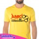 T-shirt uomo Addio al Celibato: amico del condannato a nozze! Manette, amico dello sposo! Gialla!