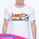 T-shirt uomo Addio al Celibato: amico del condannato a nozze! Manette, amico dello sposo! Bianca!
