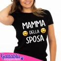 T-shirt donna Mamma della Sposa, emoji occhi a cuore! Idea regalo per la madre della futura sposa! Addio al Nubilato!