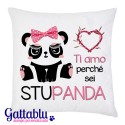 Federa Ti amo perché sei STUPANDA! Panda divertente kawaii, idea regalo d'amore, San Valentino!
