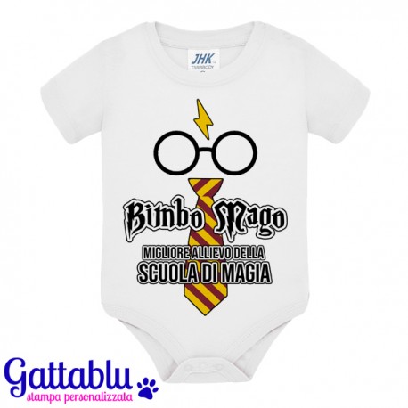 Body neonato, bimbo, divertente Bimbo Mago migliore allievo della scuola di magia!
