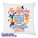 Federa Zia, ho abbracciato questo cuscino e l'ho riempito del mio amore, stringilo forte! Tuo nipotino! PERSONALIZZATA CON NOMI!