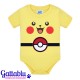 Body neonato bimbo e bimba con personaggio cartone animato giapponese poke mon pika chu