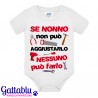 Body neonato bimbo Se nonno non sa aggiustarlo nessuno può farlo! Attrezzi, festa dei nonni! Bianco