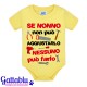 Body neonato bimbo Se nonno non sa aggiustarlo nessuno può farlo! Attrezzi, festa dei nonni! Giallo