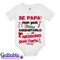 Body neonato bimbo Se papà non sa aggiustarlo nessuno può farlo! Attrezzi, festa del papà! Bianco