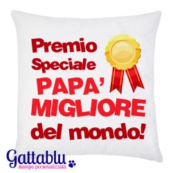 Federa per cuscino Premio speciale Papà migliore del mondo, idea regalo per la festa del papà!