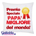 Federa per cuscino Premio speciale Papà migliore del mondo, idea regalo per la festa del papà!