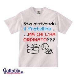 T-shirt bimba "Vuoi sapere un segreto? Sto per avere un fratellino!", idea sorpresa per annunciare la seconda gravidanza!