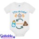 Body bodino bimbo neonato Vita da bebè, biberon e pupù, ripetere! Idea regalo divertente!