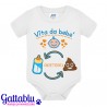 Body bodino bimbo neonato Vita da bebè, biberon e pupù, ripetere! Idea regalo divertente!