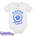 Body bodino bimbo neonato Pappa e pupù, player musicale baby streaming! Idea regalo divertente!