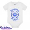 Body bodino bimbo neonato Pappa e pupù, player musicale baby streaming! Idea regalo divertente!