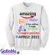  Felpa donna Amazing Baby, ordine spedito! Consegna prevista PERSONALIZZATA CON MESE E ANNO NASCITA! Gravidanza, mamma bimbo!