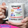 Tazza mug 11 oz Amazing Baby, ordine spedito! Consegna prevista PERSONALIZZATA CON MESE E ANNO NASCITA! Gravidanza, mamma bimbo!