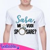 T-shirt uomo Mi Vuoi sposare? Personalizzata con Nome Sposa! Sorpresa proposta di Matrimonio, Fidanzamento!