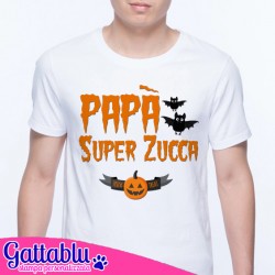 T-shirt uomo Halloween divertente Papà Super Zucca, idea regalo per festa per bambini, costume!
