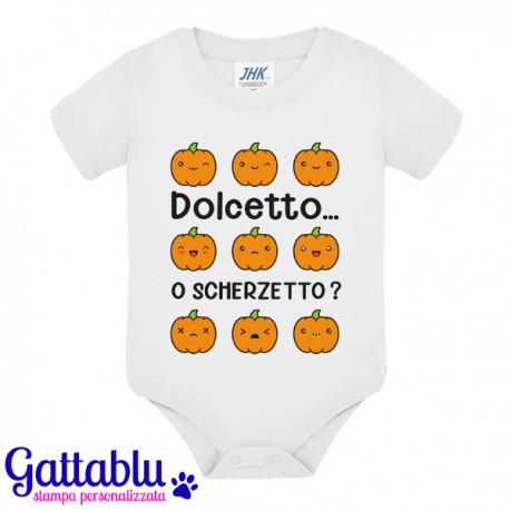 Body bodino neonato bimbo e bimba Dolcetto o scherzetto, zucche divertenti Halloween!