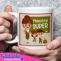  Tazza Mug 11 oz Maestra super! Idea regalo dolcissima per una maestra di scuola!