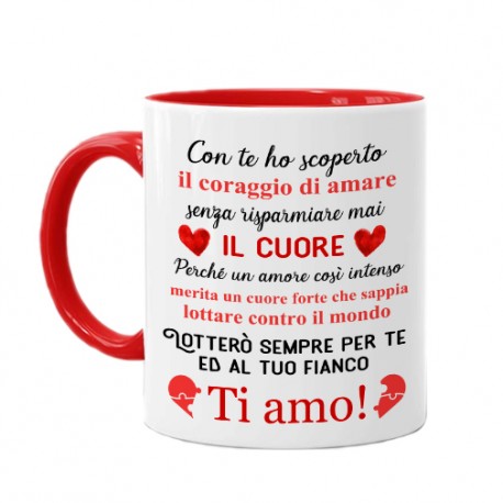 Gesar Tazza SAN VALENTINO - Tazza Ti amo - Tazza Innamorati - Ottima  Qualità - Regalo per amore - Che mondo