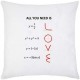Federa per cuscino All you need is LOVE formule matematiche dell'amore San Valentino