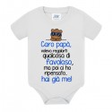 Body bodino neonato bimbo e bimba Volevo regalarti qualcosa di favoloso ma hai già me! Scritte azzurre! Festa del papà!