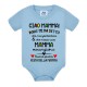 Body bodino neonato bimbo e bimba Ciao mamma, buona prima festa della mamma! Azzurro!