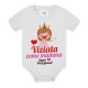 Body bodino neonato bimbo e bimba Viziata come mamma, bimba principessa, Festa della mamma!