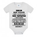 Body bodino neonato bimbo e bimba Sono un bebè viziato, personalizzato con mese di nascita del papà!