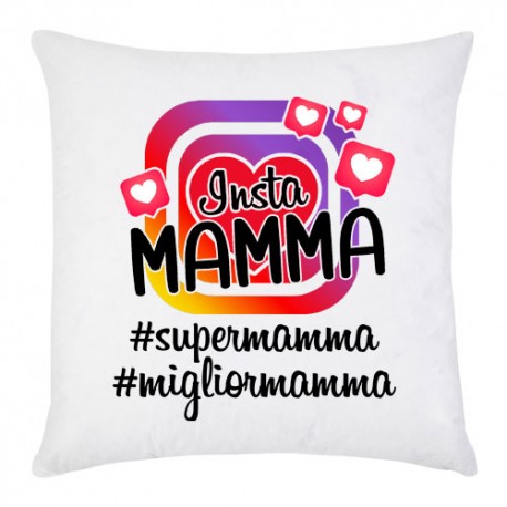Federa per cuscino Insta mamma, hashtag super mamma social, festa della mamma!