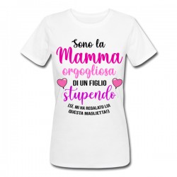 T-shirt donna Mamma orgogliosa di un figlio stupendo! Divertente regalo festa della mamma!