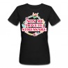 T-shirt donna nera Non mi dovete stressare floral! Divertente, festa della mamma!