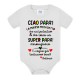 Body bodino neonato bimbo e bimba Ciao papà, sarai un super papà! PERSONALIZZATO CON IL NOME!
