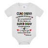 Body bodino neonato bimbo e bimba Ciao papà, sarai un super papà! PERSONALIZZATO CON IL NOME!